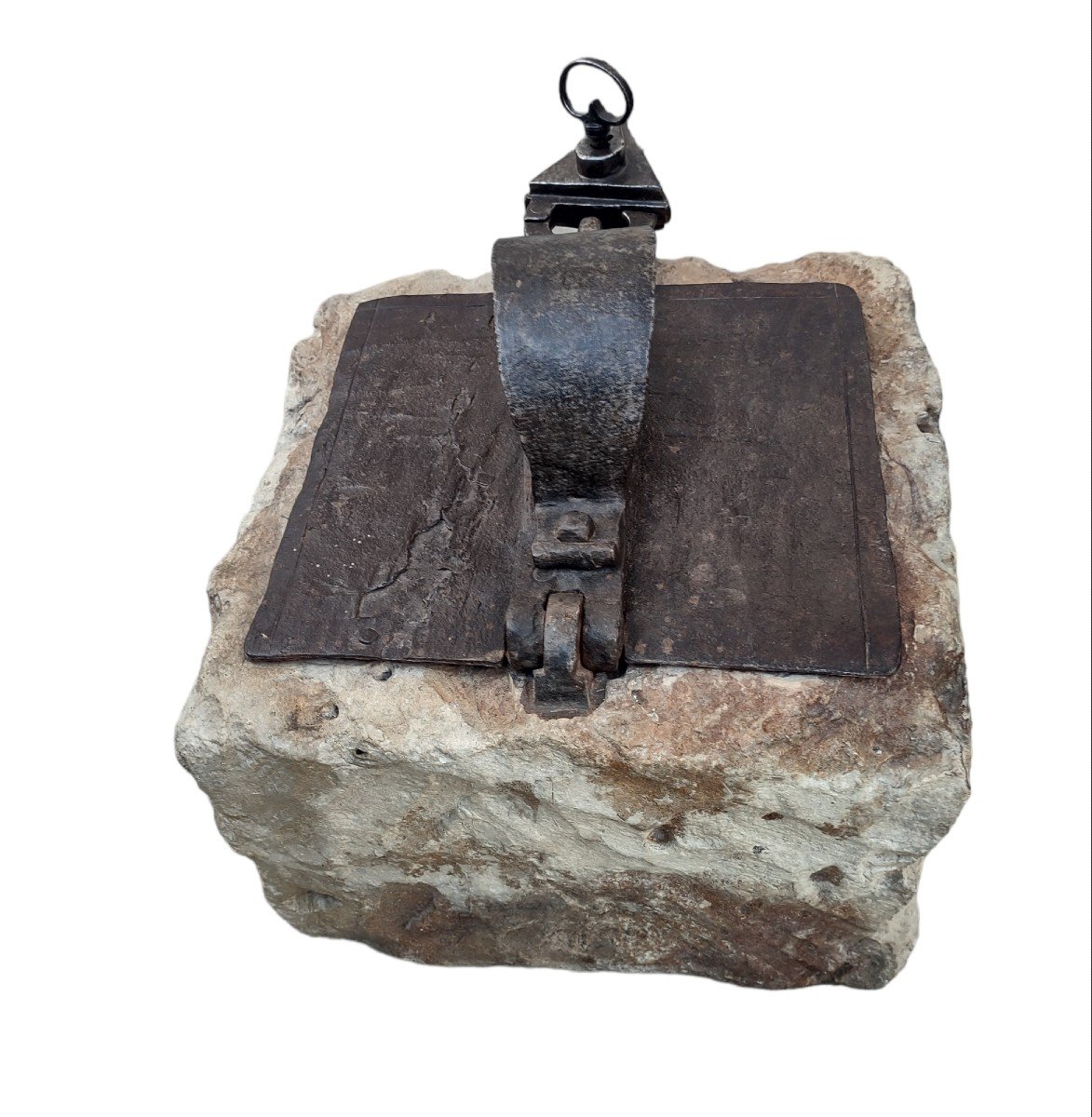 Stone And Wrougt Iron Alms Box XV-xvi Century -photo-3