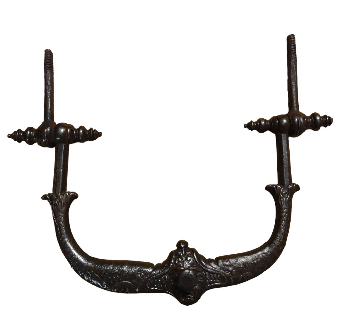 Important Zoomorphic Door Knocker In Wrought Iron XVI Century-photo-3