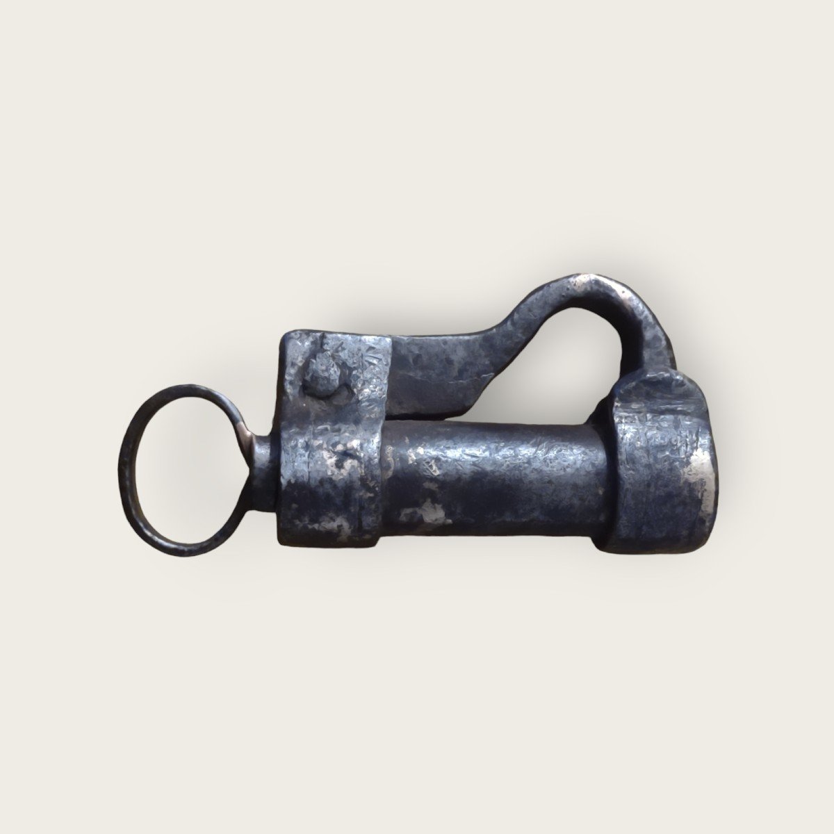 Cylindric Wrought Iron Padlock XVII Century 