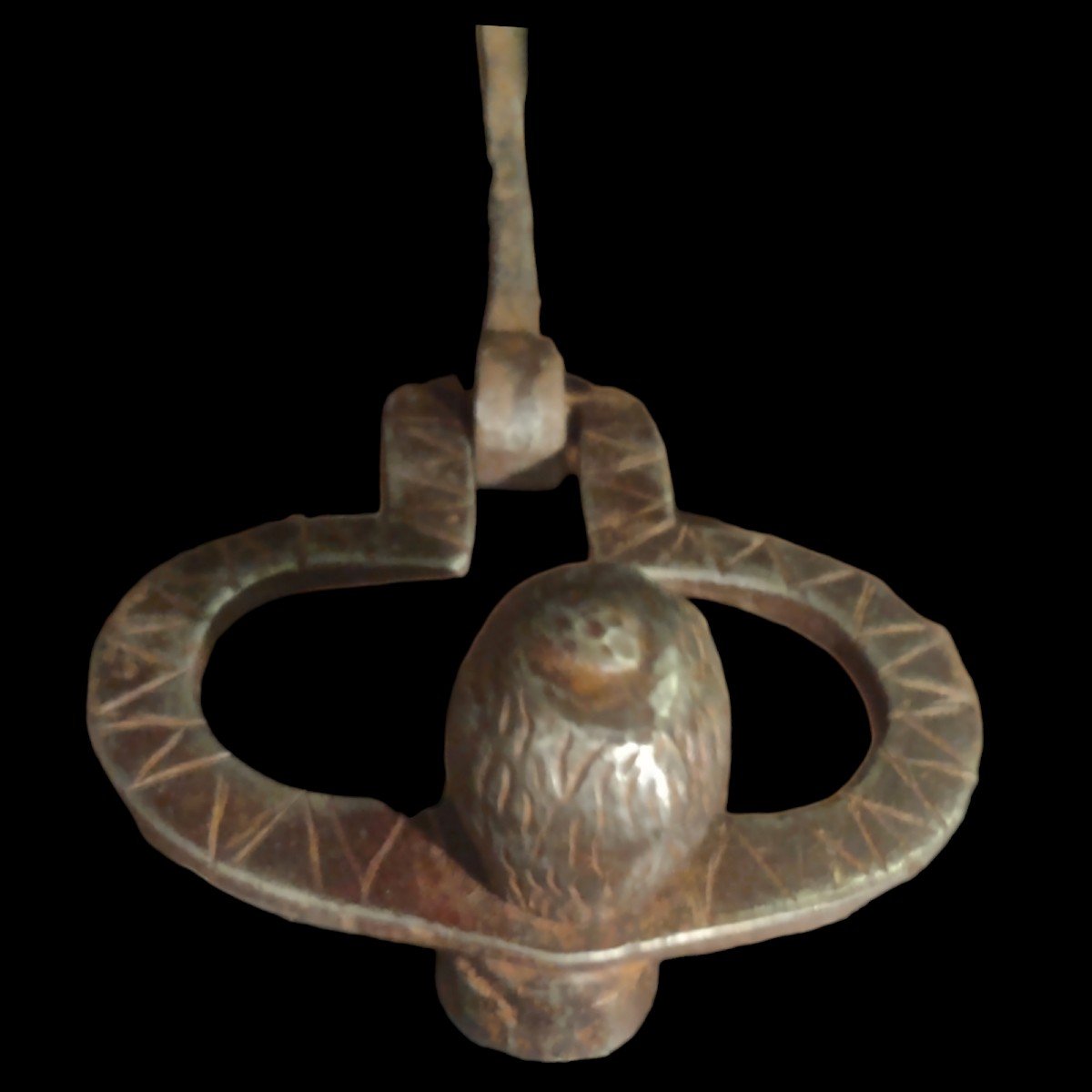 Zoomorphic Wrought Iron Door Knocker XVII Century -photo-2