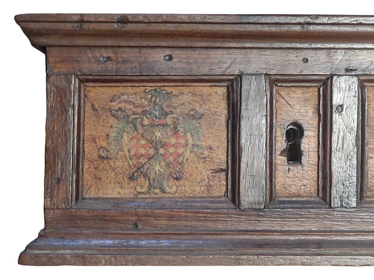 Box In Painted Walnut Florence Eighteenth Century-photo-3