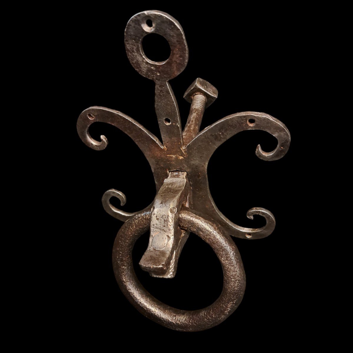 Zoomorphic Wrought Iron Door Knocker XVII Century -photo-3