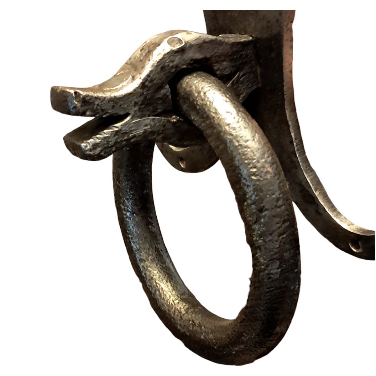 Zoomorphic Wrought Iron Door Knocker XVII Century -photo-4