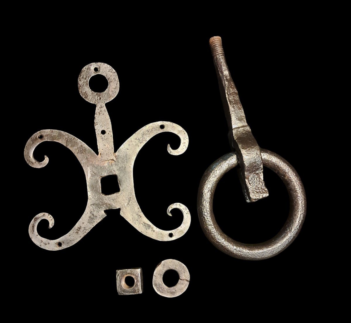 Zoomorphic Wrought Iron Door Knocker XVII Century -photo-4