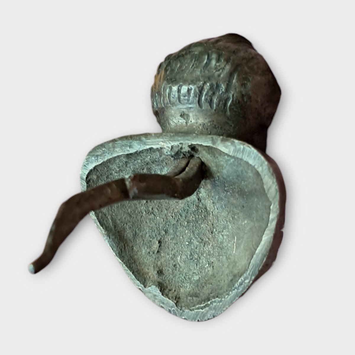 Rare Pair Of Bronze Knobs In The Shape Of Busts Of Children Venice Late XVI Century-photo-4