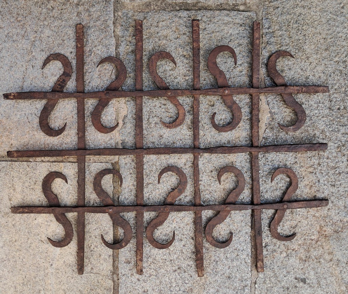 Rare Wrought Iron Window Grate XV Century -photo-4