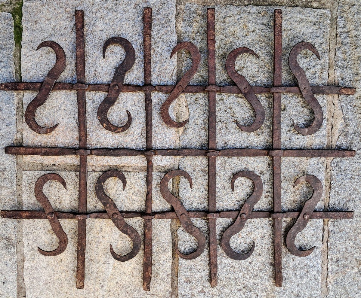 Rare Wrought Iron Window Grate XV Century 