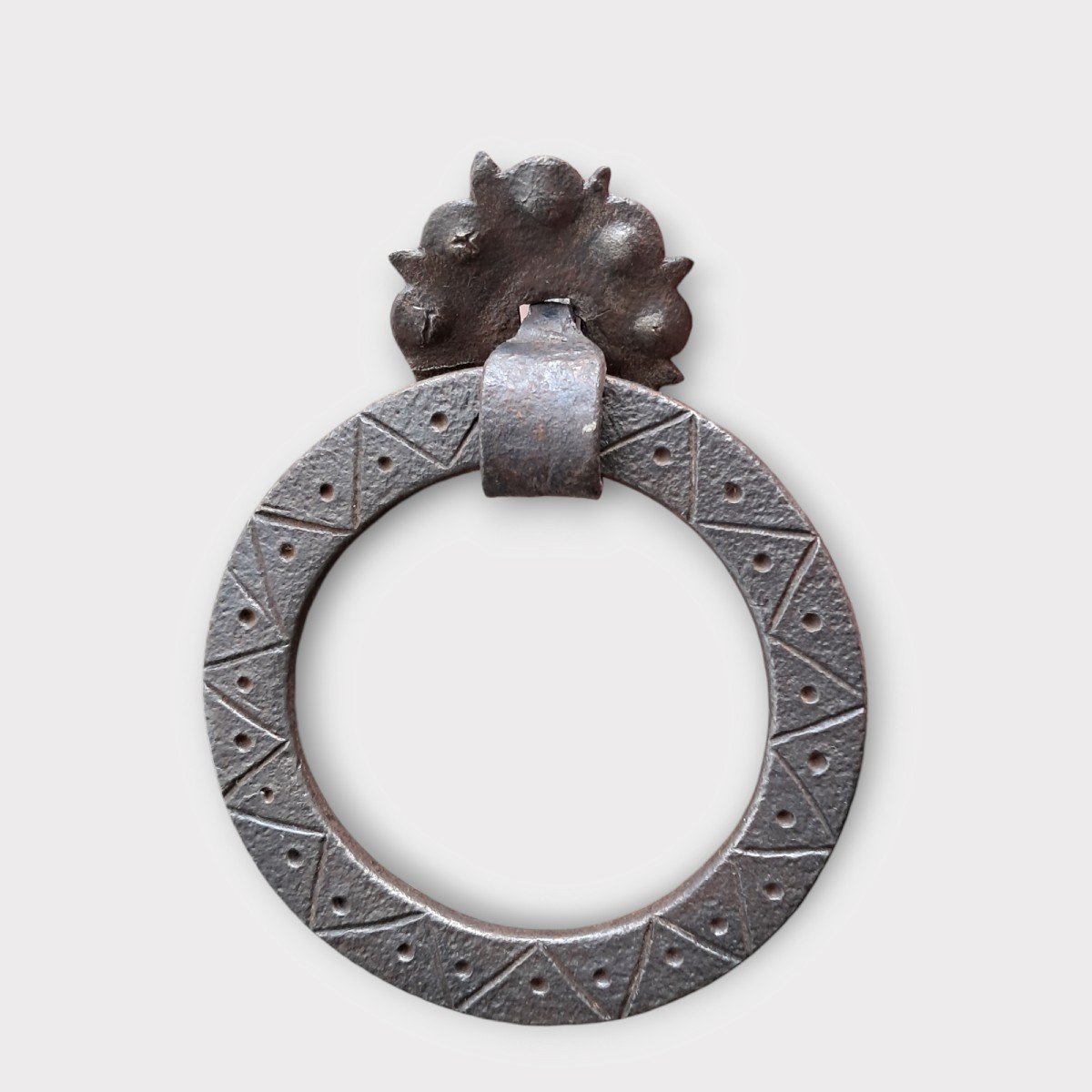 Small Wrought Iron Door Knocker Late XVII Century-photo-4