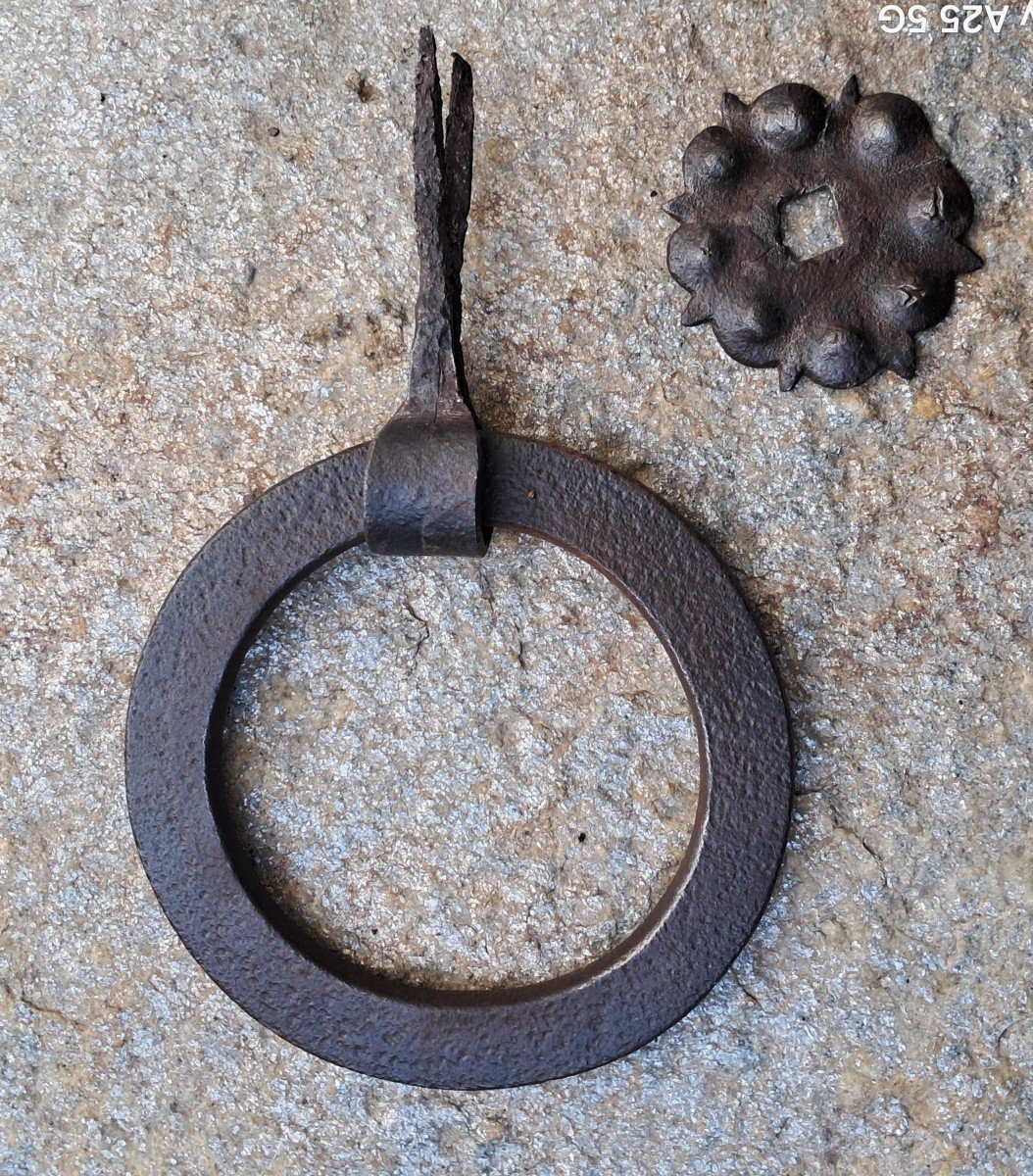 Small Wrought Iron Door Knocker Late XVII Century-photo-5