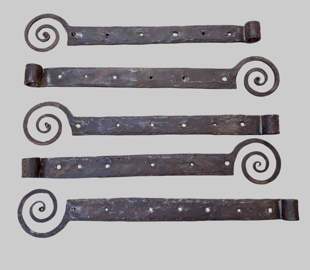 5 Large Wrought Iron Door Hinges-photo-2