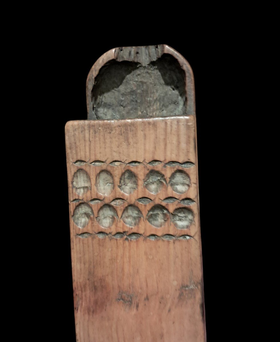 Carved  Wooden Sharping Stone Holder  Italian Alps XIX Century -photo-5