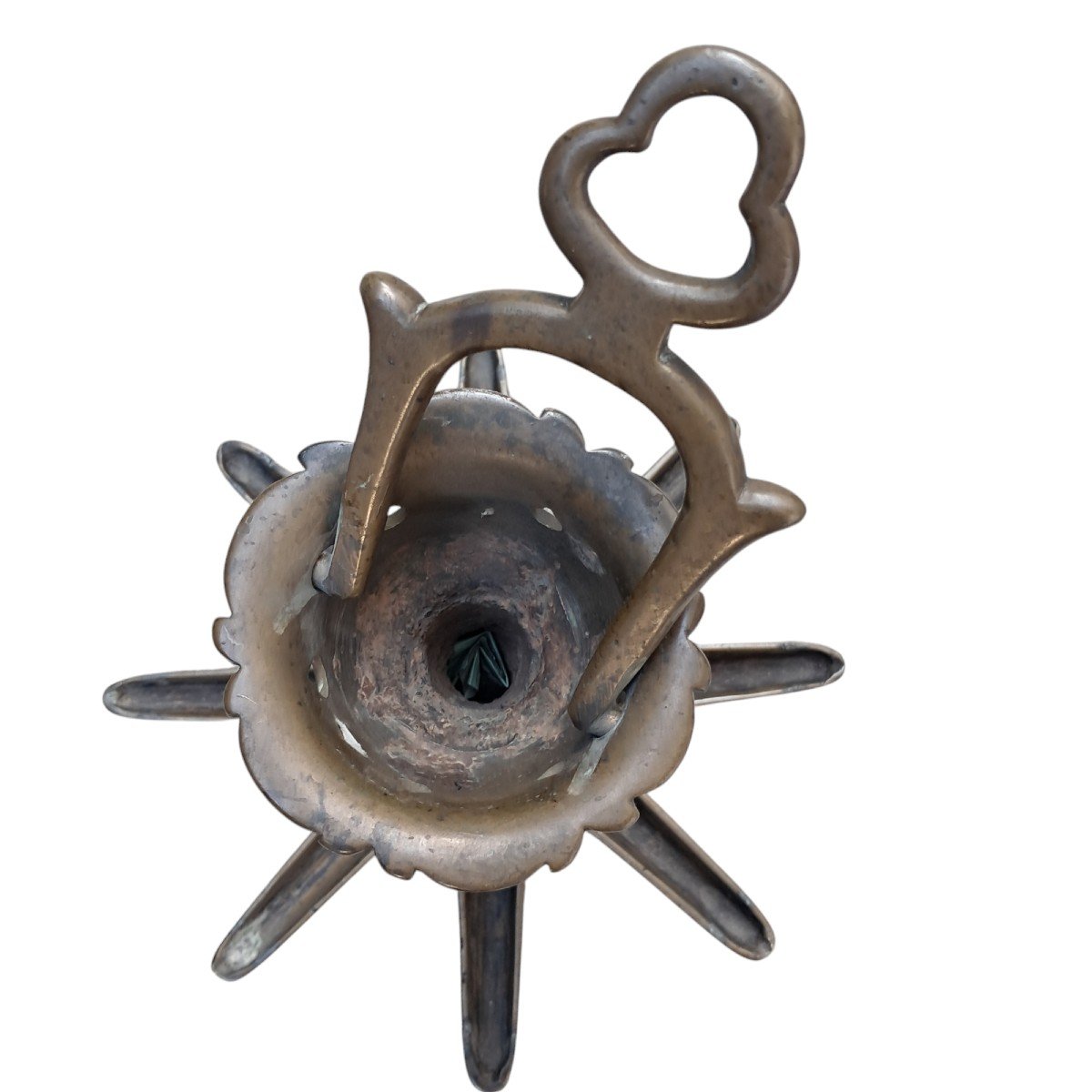 Jewish Bronze  Lamp Shabbat XVIII Century-photo-2