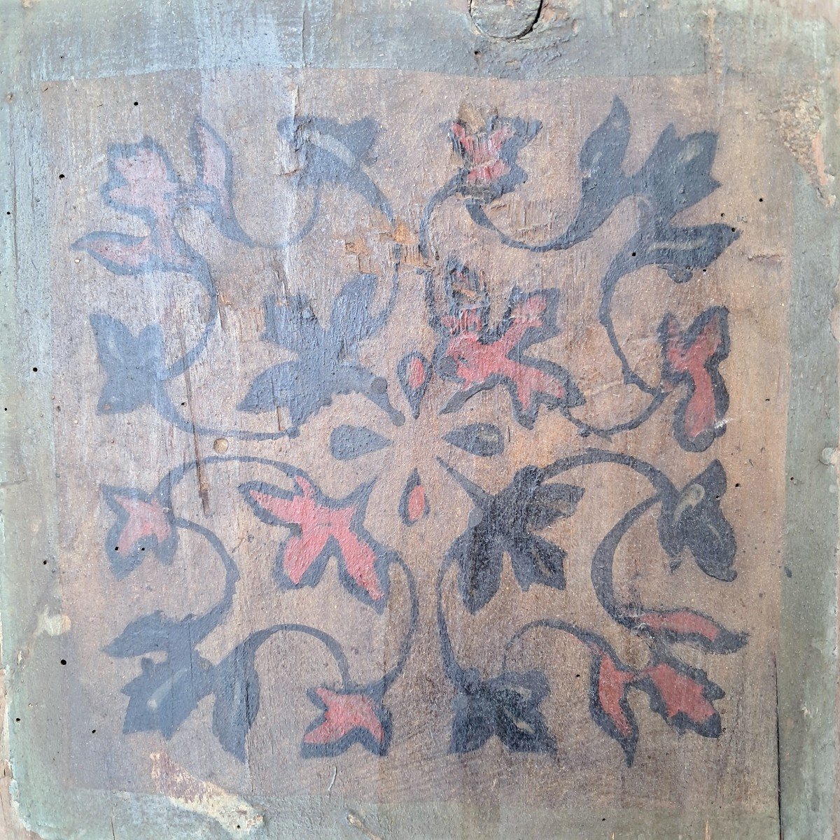 Fragment Of A Late Gothic Cremonese Ceiling In Painted Poplar-photo-4