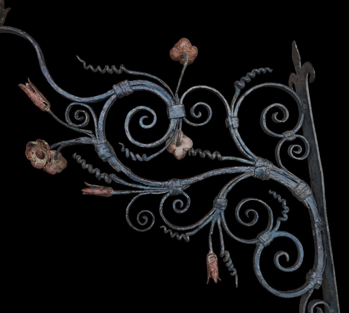 Painted Wrought Iron Light Arm-photo-4