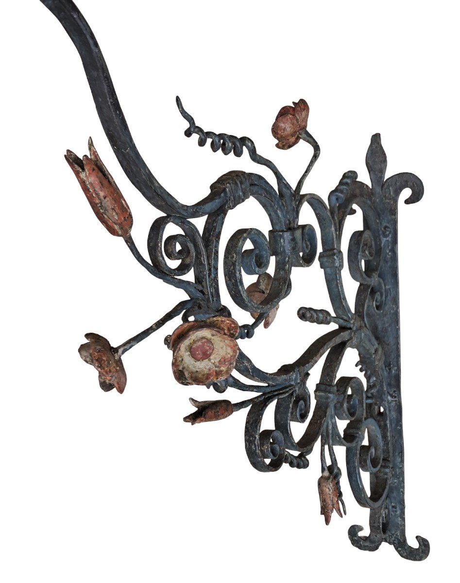 Painted Wrought Iron Light Arm-photo-7