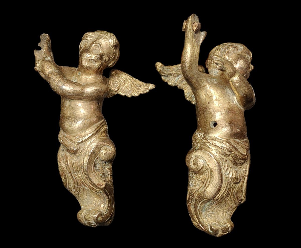 4 Bronze Cherubs Italy XVIII Century-photo-4