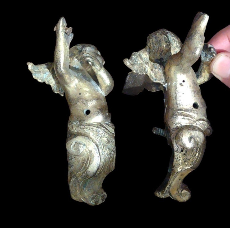 4 Bronze Cherubs Italy XVIII Century-photo-5