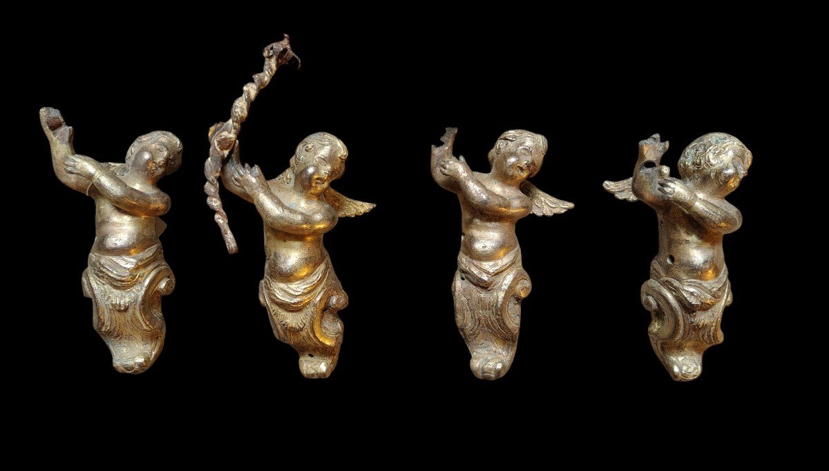 4 Bronze Cherubs Italy XVIII Century