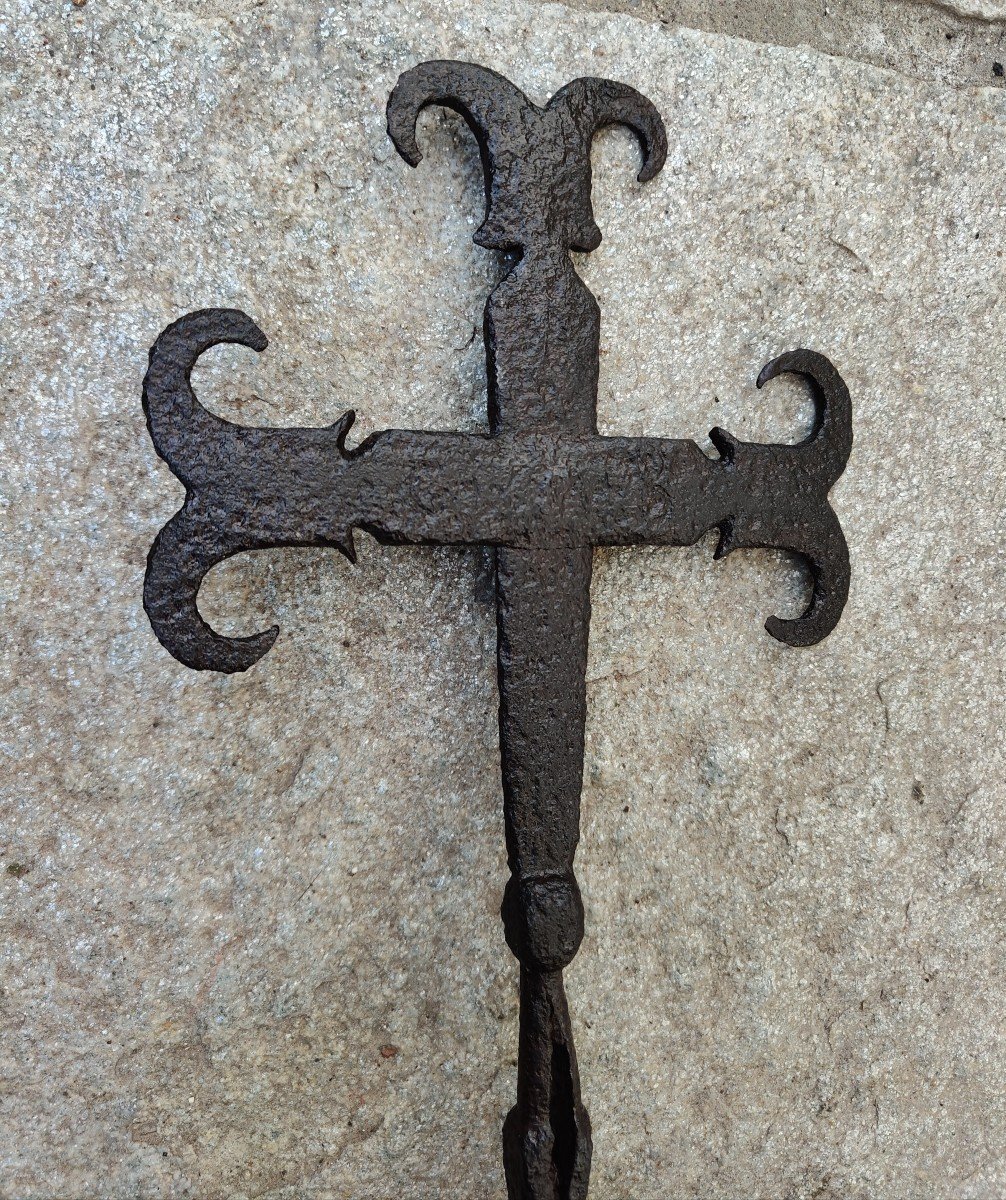 Wrought Iron Cross Italy XVII Century-photo-2