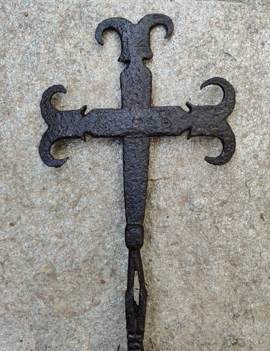 Wrought Iron Cross Italy XVII Century-photo-1