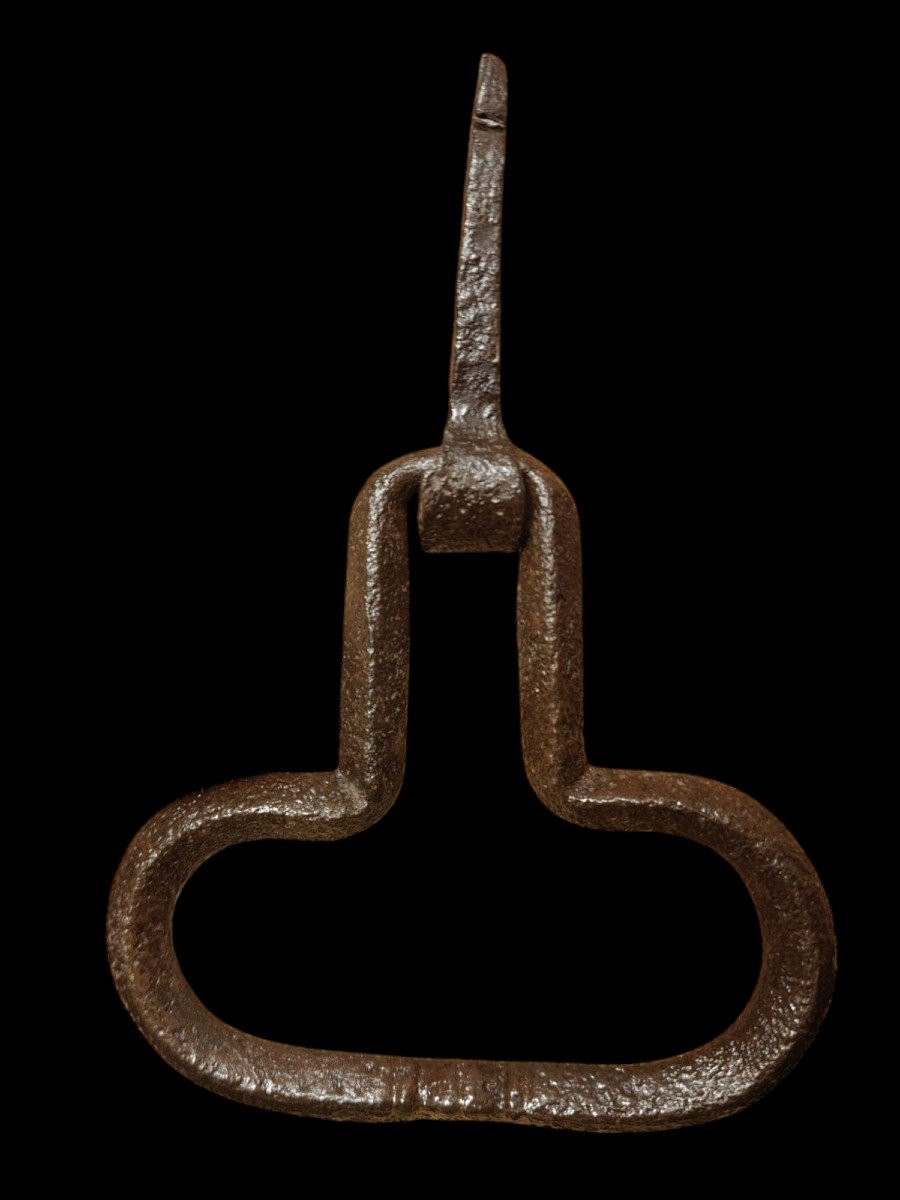 Wrougt Iron Handle Or Small Door Knocker XVII Century-photo-4