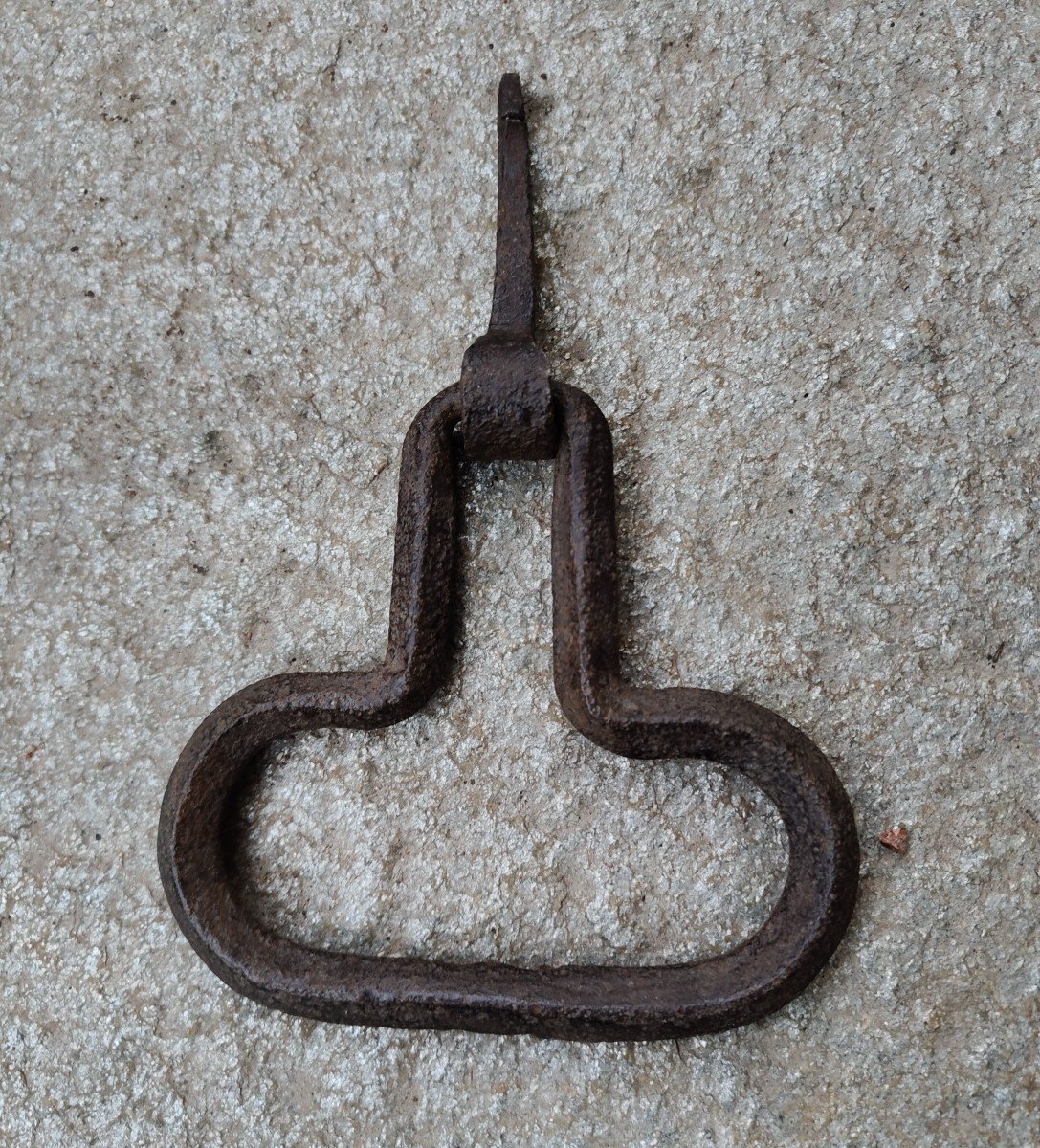 Wrougt Iron Handle Or Small Door Knocker XVII Century-photo-3