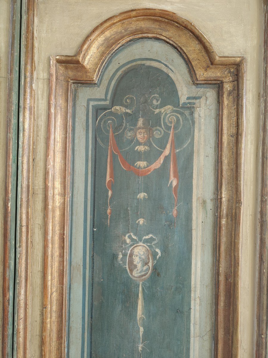  Important Neoclassical Door Painted On Both Sides-photo-6