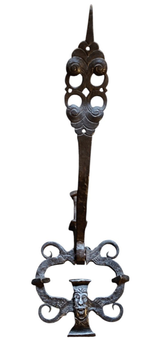 Large Wrought Iron Door Knocker Austria XVII Century-photo-1