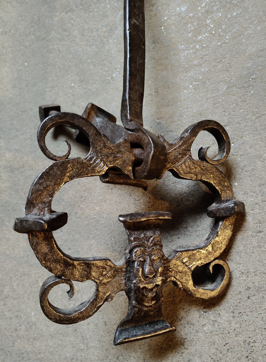 Large Wrought Iron Door Knocker Austria XVII Century