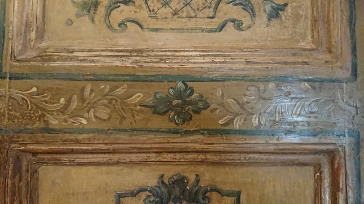 Italian Door Painted On Both Sides 18th Century-photo-5