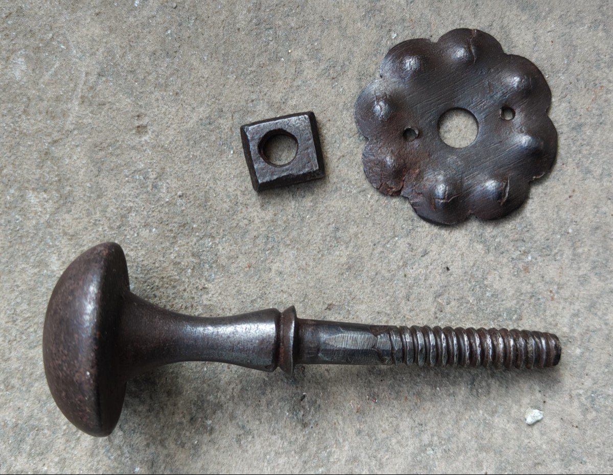 Wrought Iron Door Knob XVIII Century-photo-4