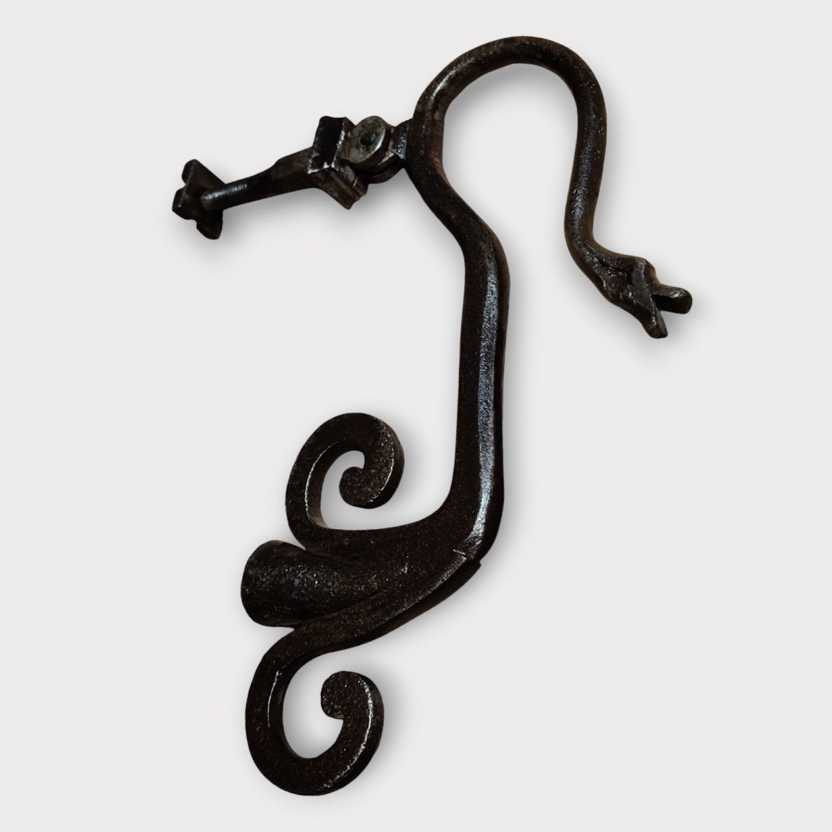 Large Italian Zoomorphic Door Knocker, 17th Century-photo-4