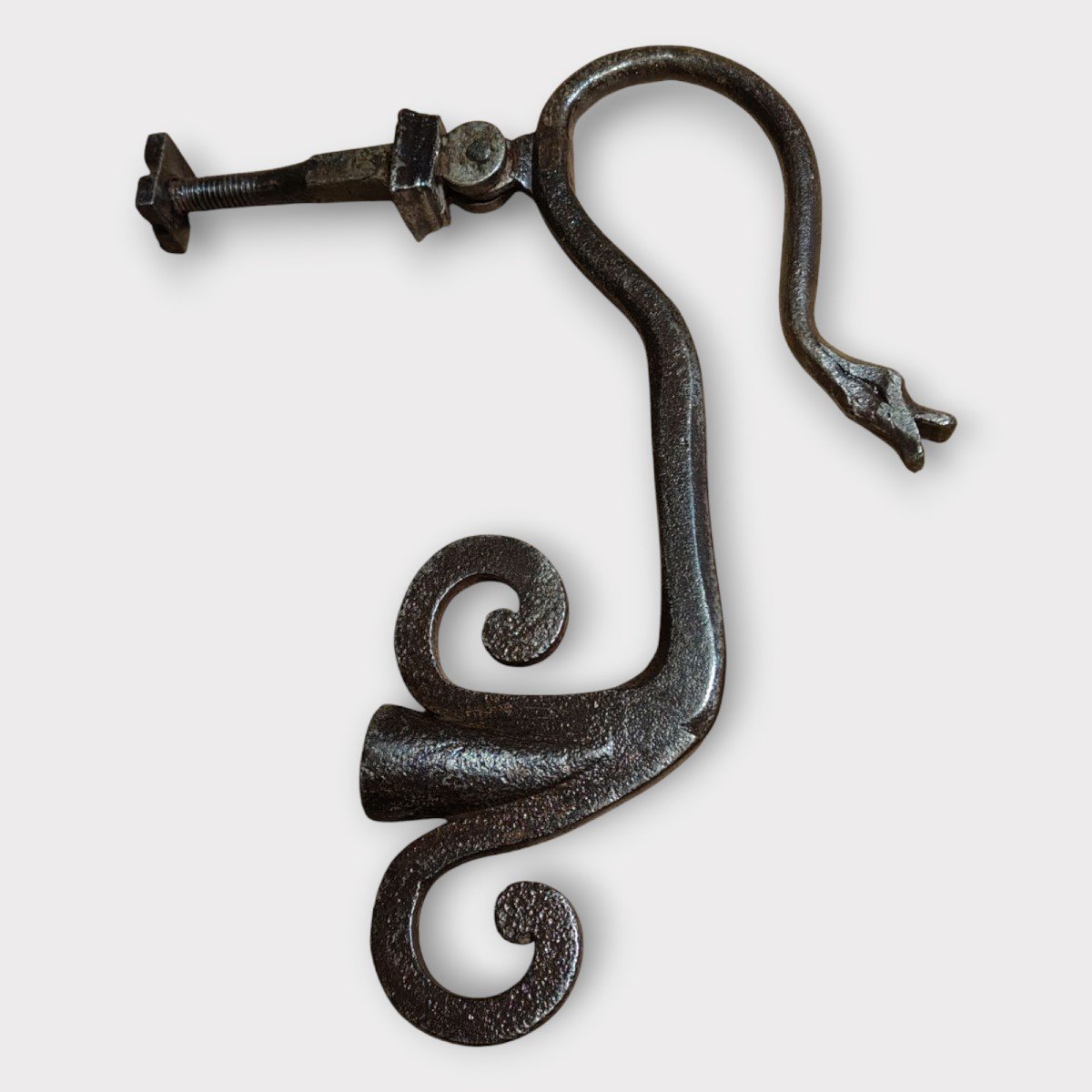 Large Italian Zoomorphic Door Knocker, 17th Century-photo-1