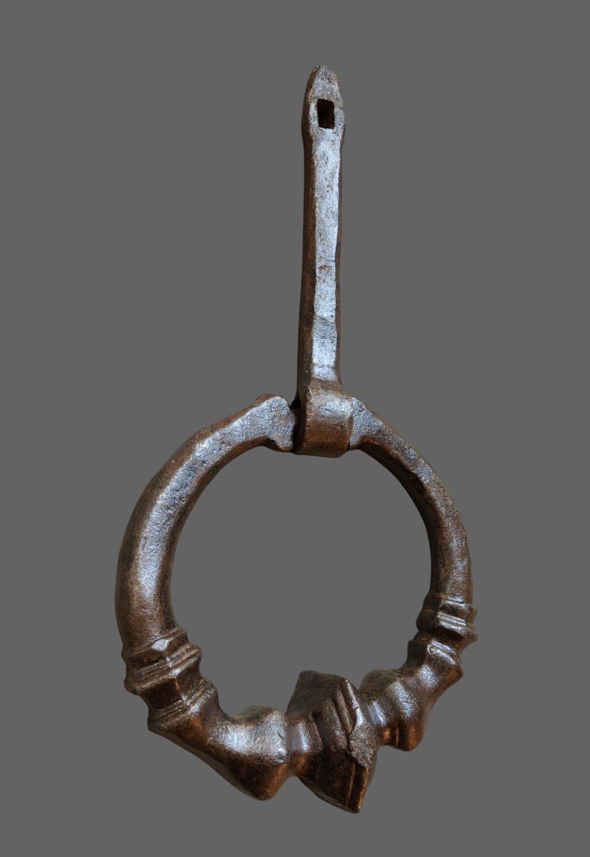 Impressive High-period Wrought Iron Door Knocker-photo-2