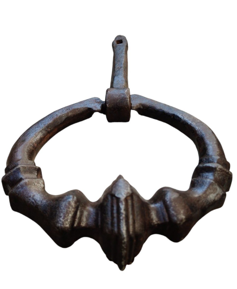 Impressive High-period Wrought Iron Door Knocker-photo-2