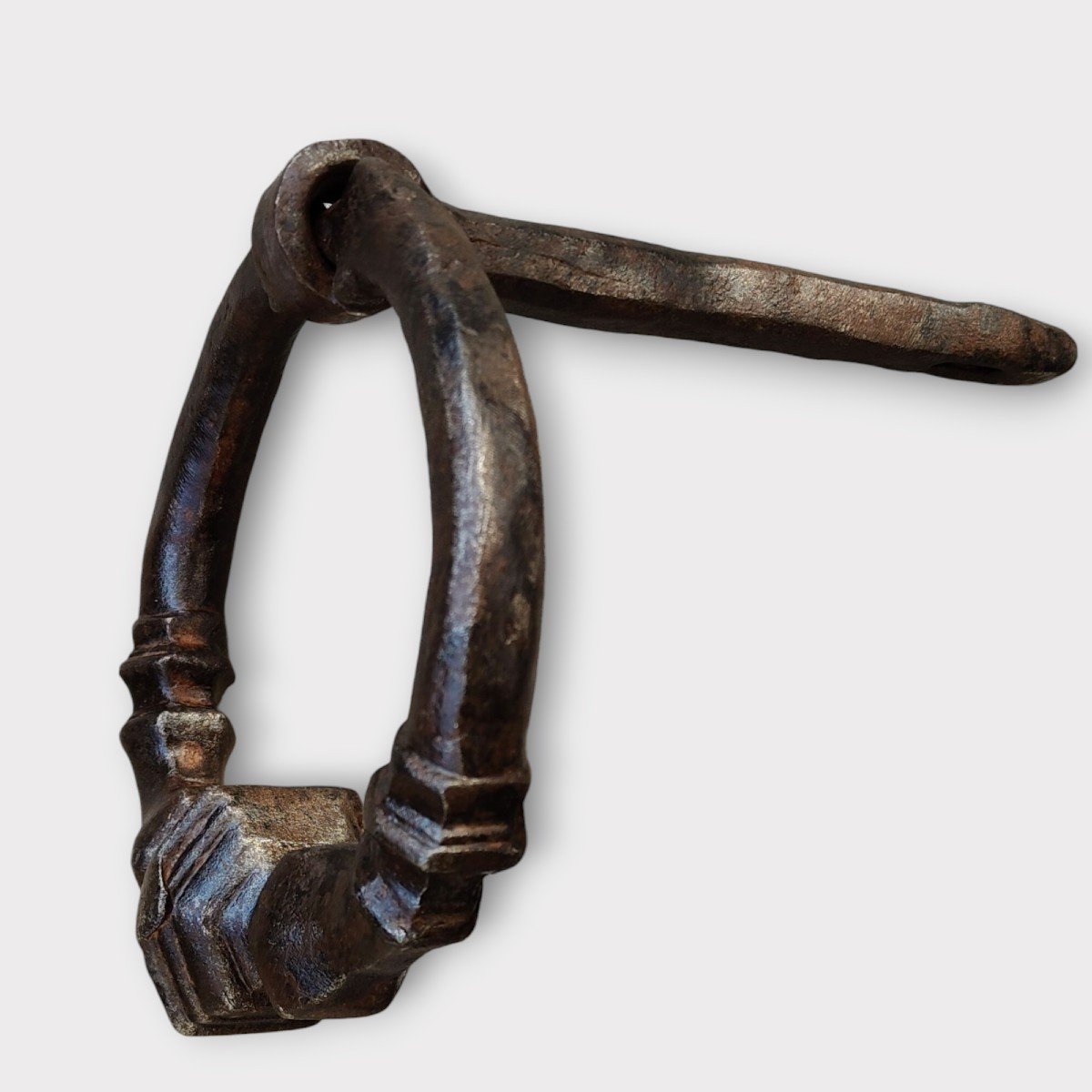 Impressive High-period Wrought Iron Door Knocker-photo-4