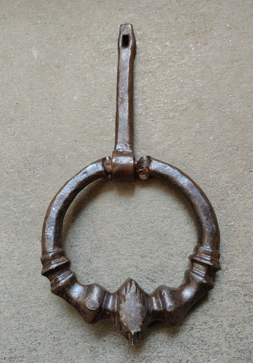 Impressive High-period Wrought Iron Door Knocker-photo-6