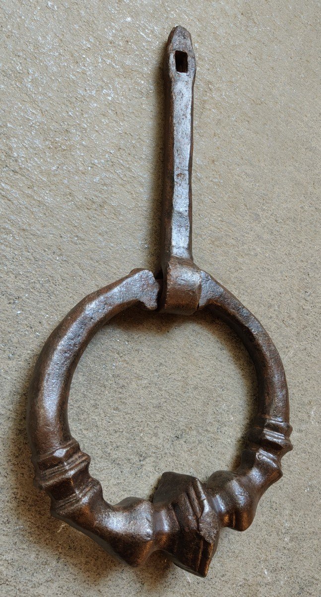 Impressive High-period Wrought Iron Door Knocker-photo-7