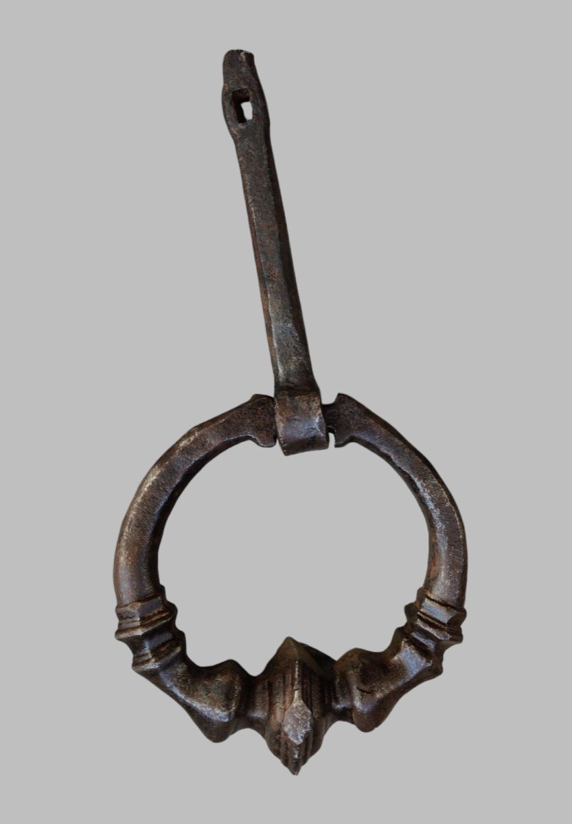 Impressive High-period Wrought Iron Door Knocker-photo-8