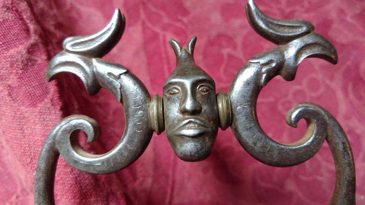 Wrought Iron Knocker Demon Shape-photo-3