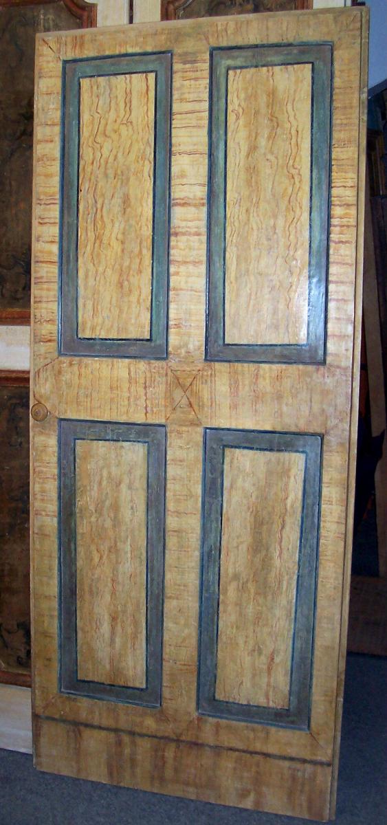 Sweet Wood Door Painted Eighteenth Century-photo-2