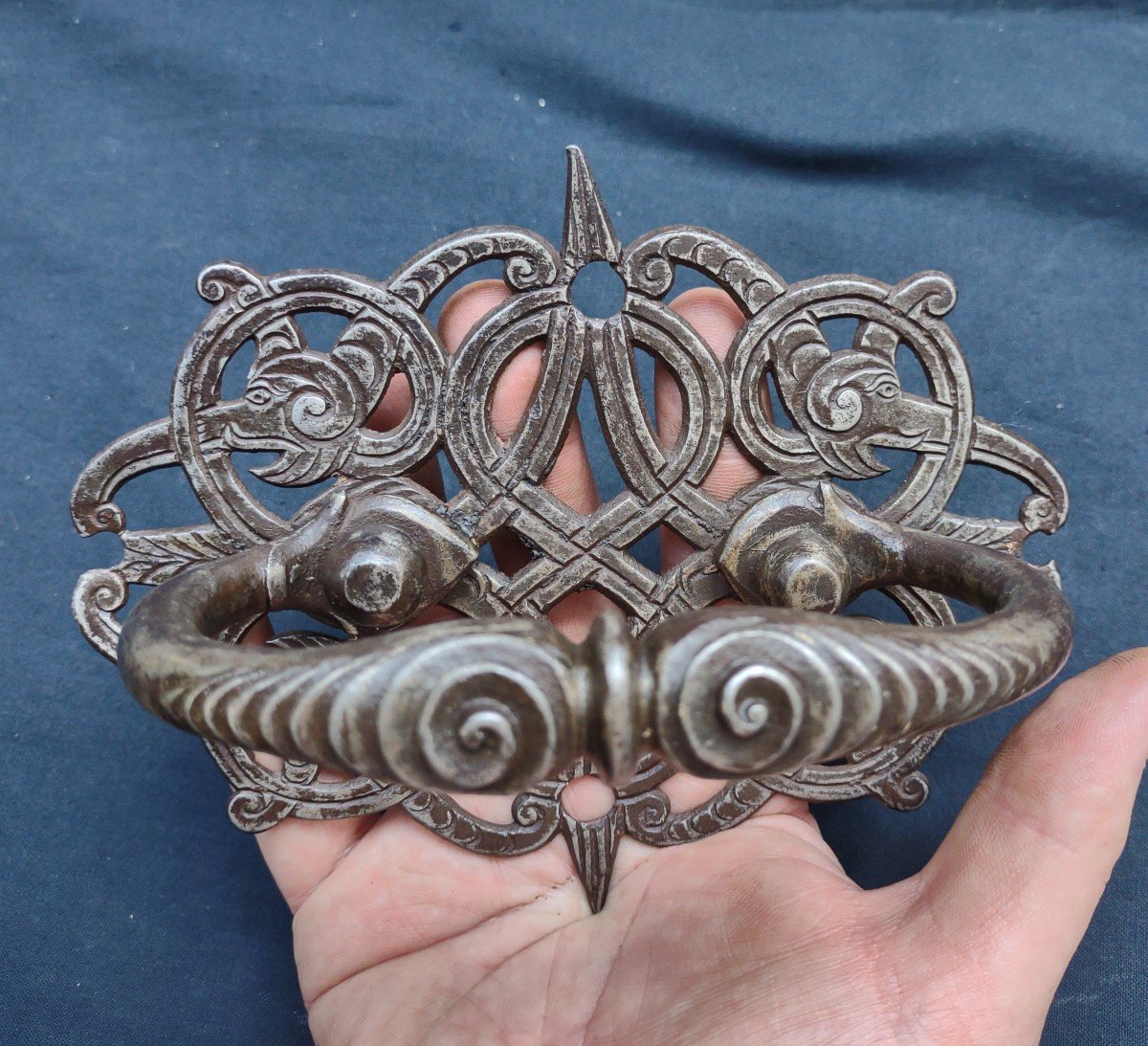 Large Handle In Wrought Iron And Openwork Seventeenth Century