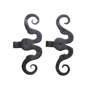 Pair Of Wrought Iron Hinges