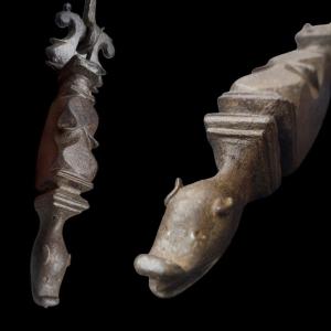16-17th Century Wrought Iron Dragon Knocker
