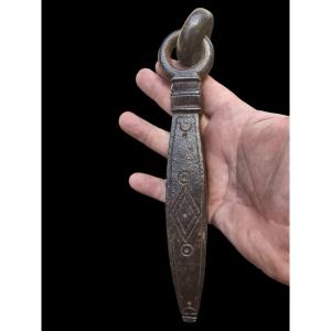 16th Century Forged And Engraved Iron Door Knocker