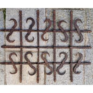 Rare Wrought Iron Window Grate XV Century 