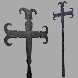 Wrought Iron Cross Italy XVII Century