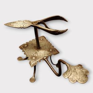 Engraved Wrought Iron Wax Jack XVII Century