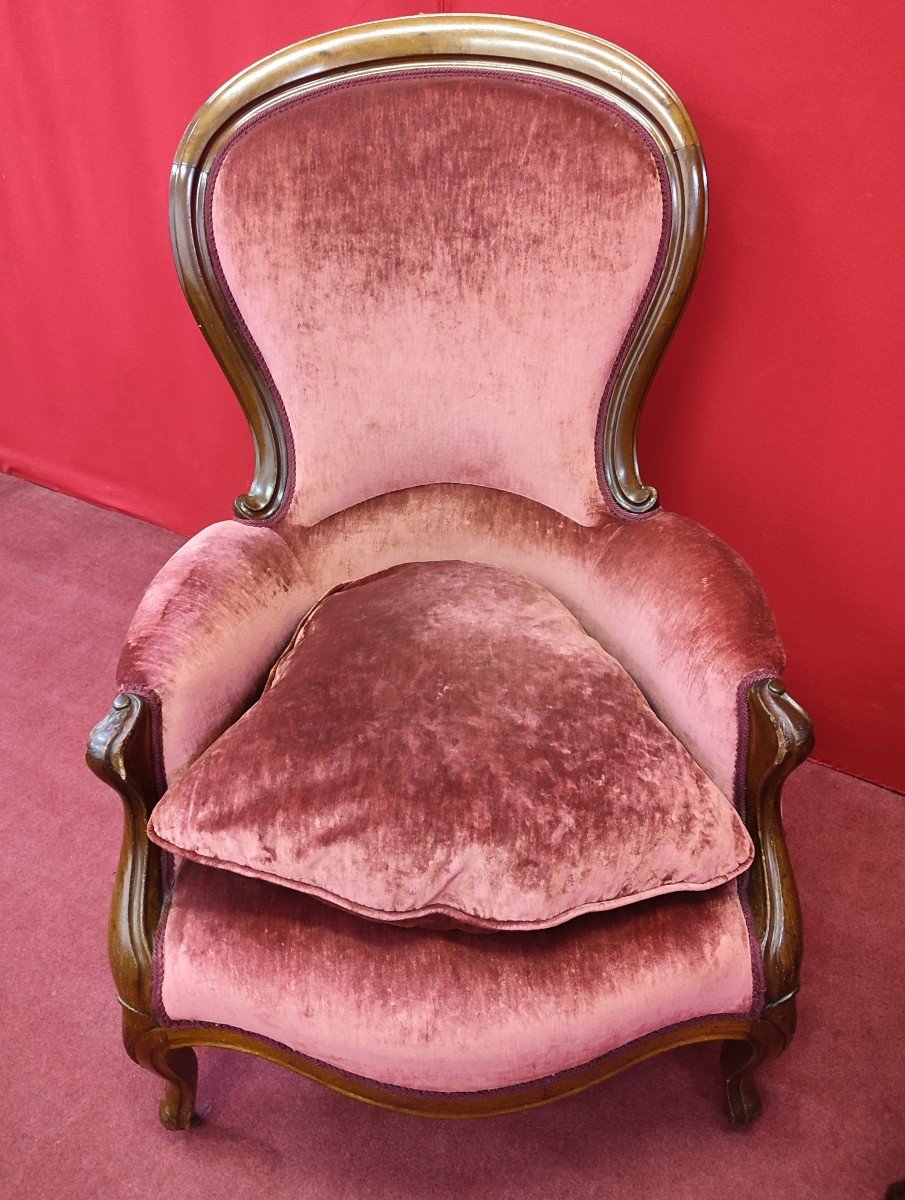 Pair Of Rosewood Armchairs-photo-4