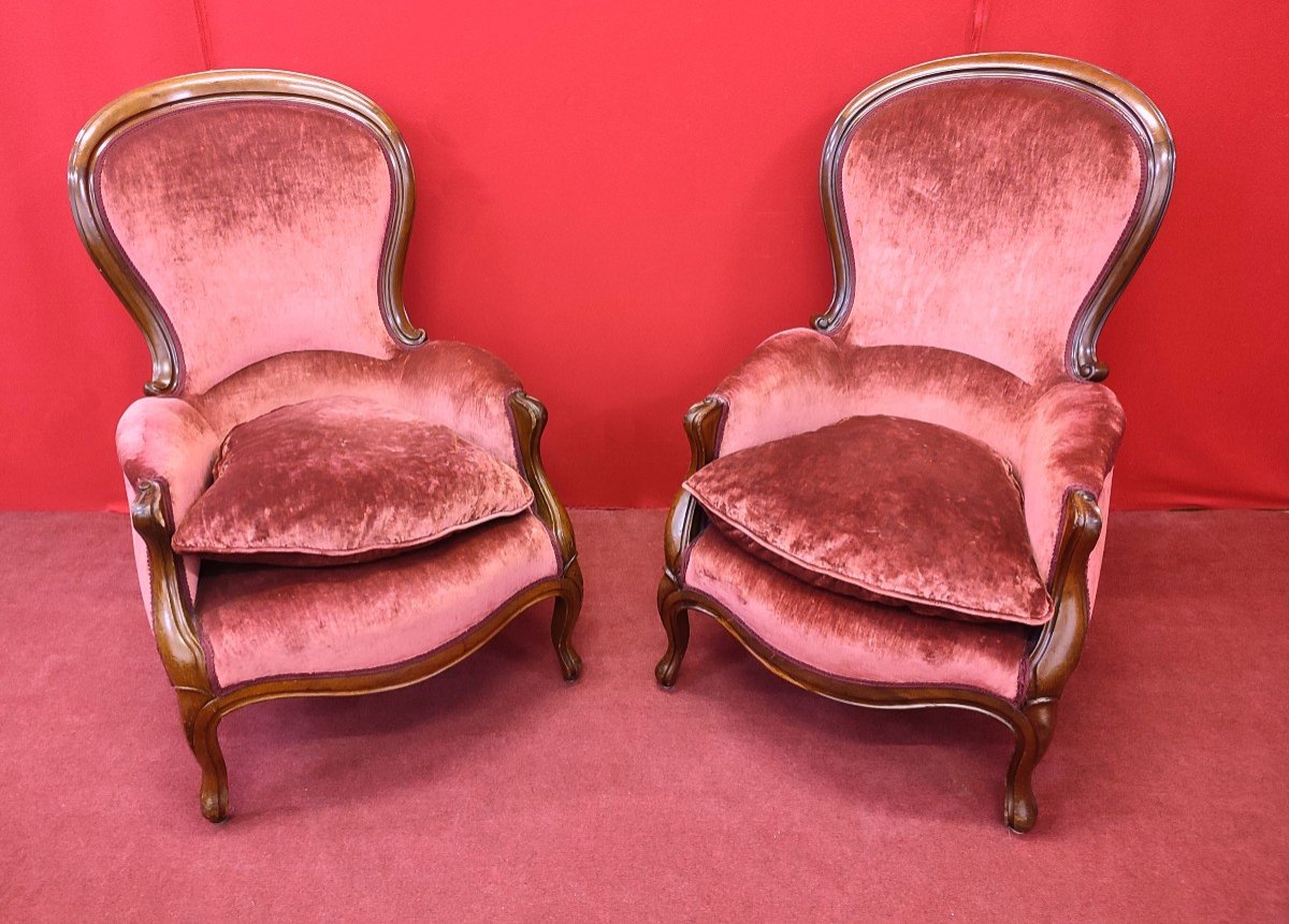 Pair Of Rosewood Armchairs-photo-6